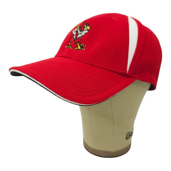 Louisville Cardinals ProFlex Fitted L/XL Cap Embroidered Logo Louie Baseball Hat - Picture 2 of 13